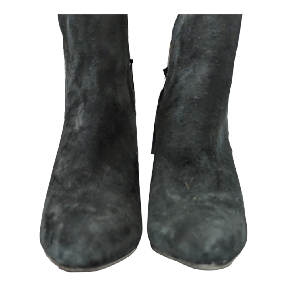 Steve Madden Jannyce Black Suede Leather Ankle Boots Size 8M - Picture 8 of 12